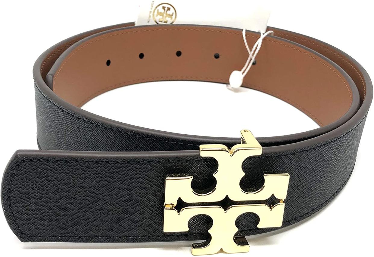 Tory Burch Women's Reversible Logo Saffiano Leather Belt