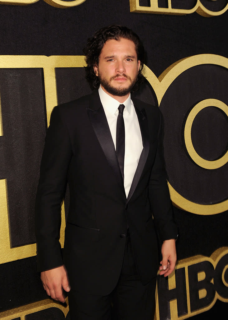 <p>Jon Snow in the house! Kit Harington joined the <em>Game of Thrones</em> crew at HBO’s bash. </p>