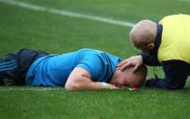 Rugby Union - Italy v Wales - Six Nations Championship - Stadio Olimpico, Rome - 5/2/17 Italy's Sergio Parisse receives medical attention Reuters / Alessandro Bianchi Livepic