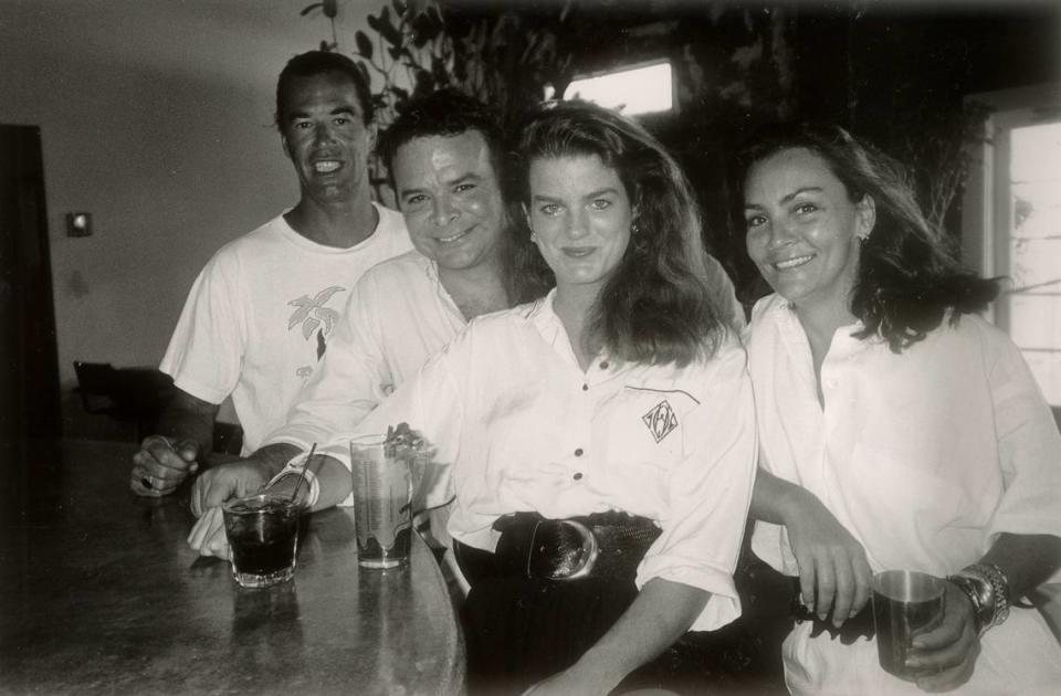 A file photo circa 1988, taken at the former Scratch nightclub on South Beach on Fifth Street. Pictured (L-R): Newton Parks, Andrew Delaplaine, Dorothy Combs, and Renee Delaplaine.