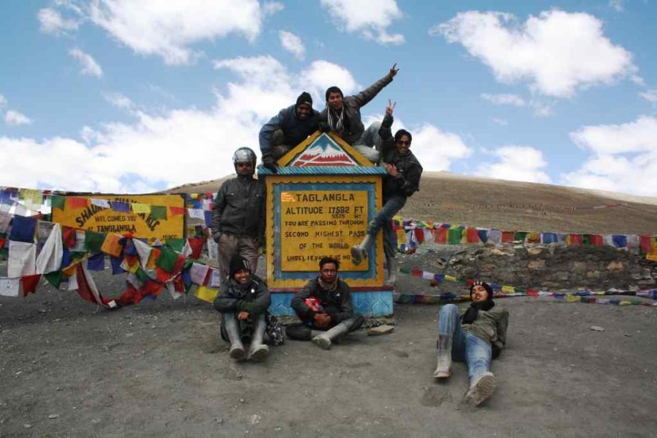 At Tanglang La, the second-highest motorable pass in the world.