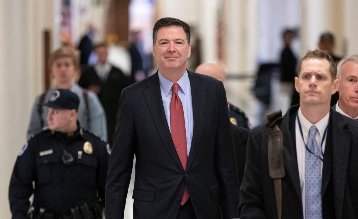 Former FBI Director James Comey arrives Monday on Capitol Hill to testify under subpoena before the House Judiciary and Oversight committees. (Photo: J. Scott Applewhite/ASSOCIATED PRESS)