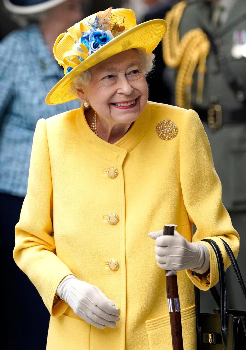 Queen Elizabeth II at Paddington station in London, to mark the completion of London's Crossrail project