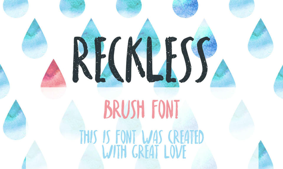 Best free fonts: Sample of Reckless