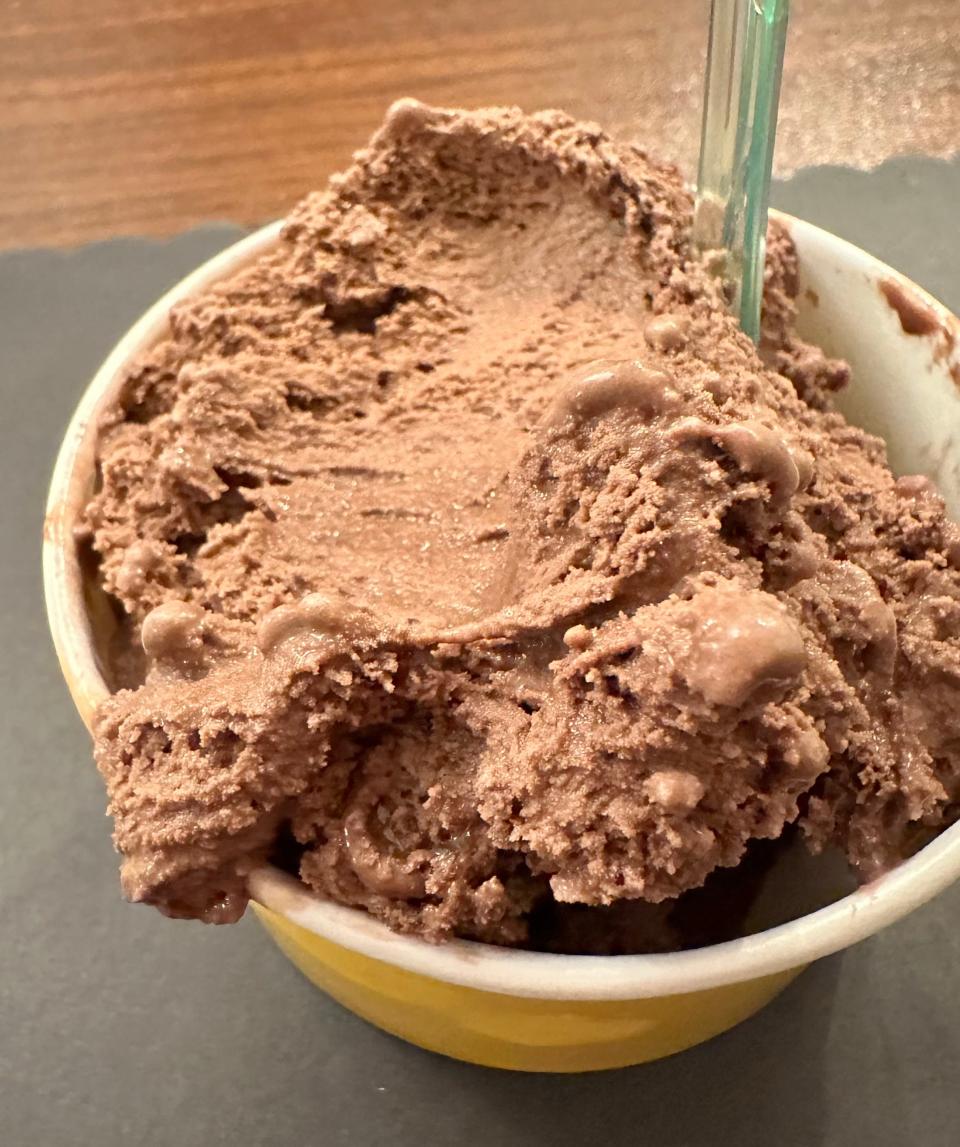 This chocolate gelato is one of a rotating group of flavors offered for dessert at Maisano's Little Italian Kitchen in Plain Township.