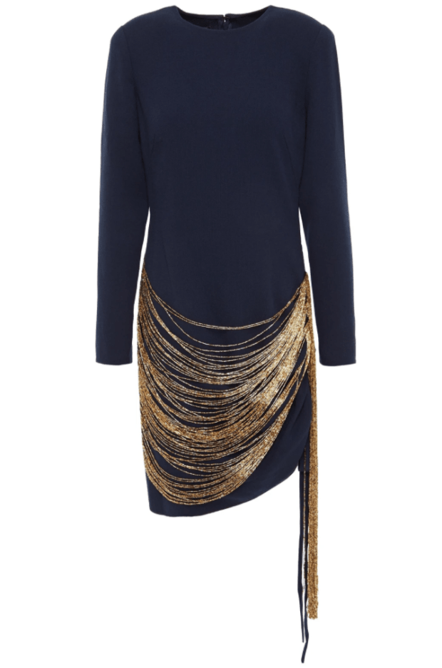 <p>Oscar de la Renta Fringed Bead-embellished Wool-blend Crepe Mini Dress, $1,398 (from $3,990), <a href="https://rstyle.me/+Zv2TwKifAiBKl-83MewD4Q" rel="nofollow noopener" target="_blank" data-ylk="slk:available here;elm:context_link;itc:0;sec:content-canvas" class="link ">available here</a> (sizes US 2-12).</p>