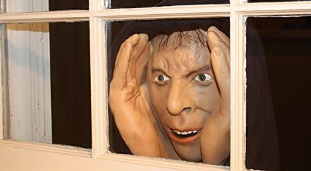 The terrifying prop has appeared for sale on Amazon since it was banned from retail. Photo: Amazon