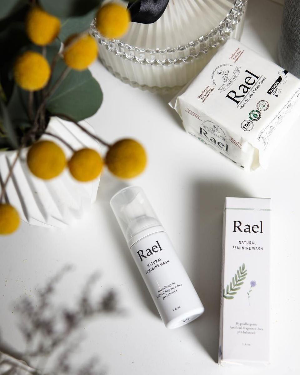 Rael makes safe, natural, and organic menstrual products including cotton period pads, tampons, and liners, plus period panties, acne patches, sheet masks, feminine wipes, and more.