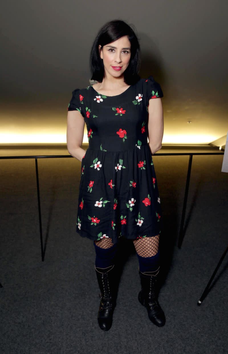 Sarah Silverman's floral dress at the "Masters of Sex" panel in Los Angeles in May. (Photo: Rex)