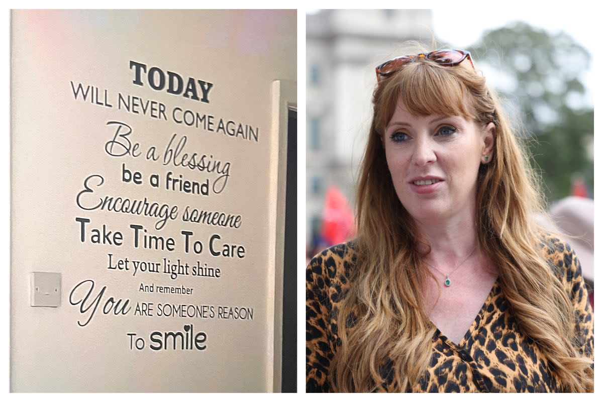 Angela Rayner's bedroom wall (Angela Rayner / Hollie Adams / Getty Images)