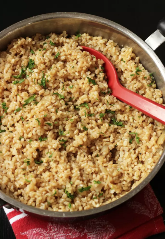 <p>Good Cheap Eats</p><p>Serve up an easy side dish tonight with this simple brown rice pilaf. Based on whole grain and packed with flavor, it’s a great supporting actor.</p><p><strong>Get the recipe: <a href="https://goodcheapeats.com/simple-rice-pilaf/" rel="nofollow noopener" target="_blank" data-ylk="slk:Simple Brown Rice Pilaf;elm:context_link;itc:0;sec:content-canvas" class="link ">Simple Brown Rice Pilaf</a></strong></p>