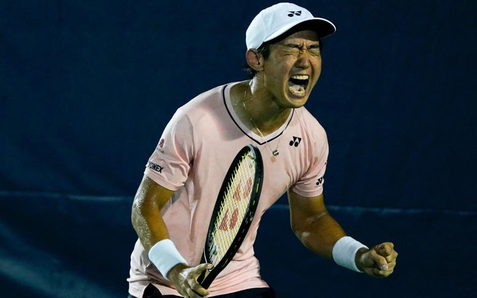 Nishioka, the world No 96, is through to the semi-final - EPA