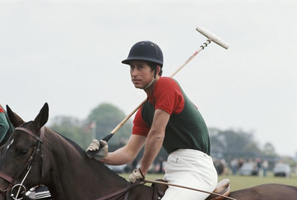 King Charles during a polo match in 1989