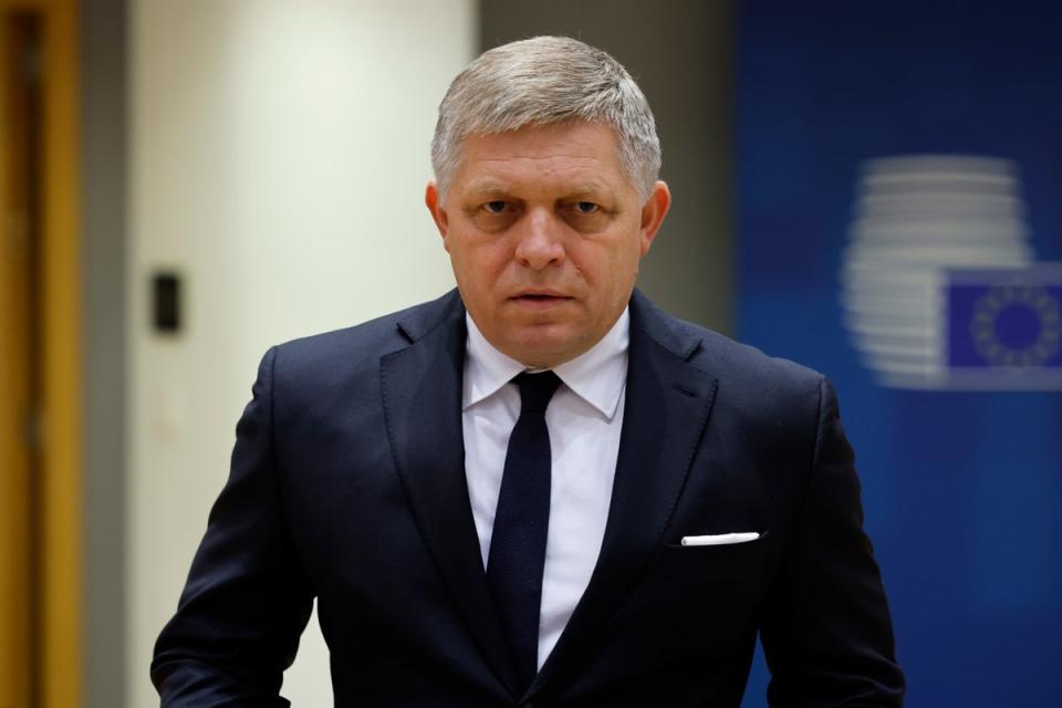 Slovakia prime minister Robert Fico is recovering from an attempt on his life (AP)