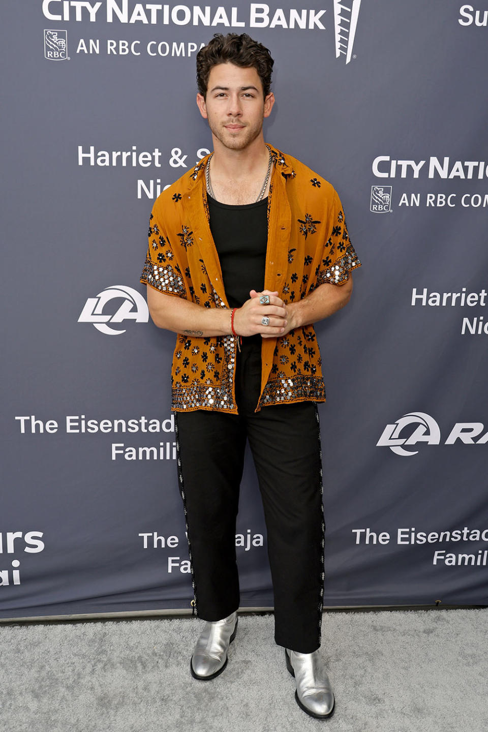 Nick Jonas attends the Cedars-Sinai Board of Governors 50th Anniversary Celebration at SoFi Stadium on August 07, 2022 in Inglewood, California.