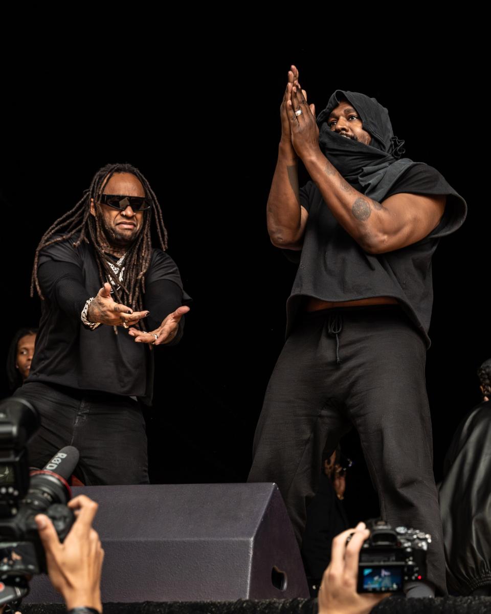 Ty Dolla $ign (left) and Ye — formerly Kanye West — make up the hip hop duo ¥$. They are pictured here ahead of the release of their debut album, "Vultures."