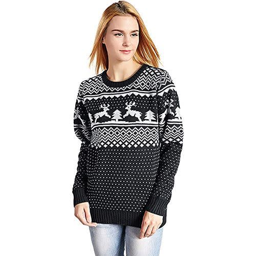 13) Crew Neck Christmas Sweater