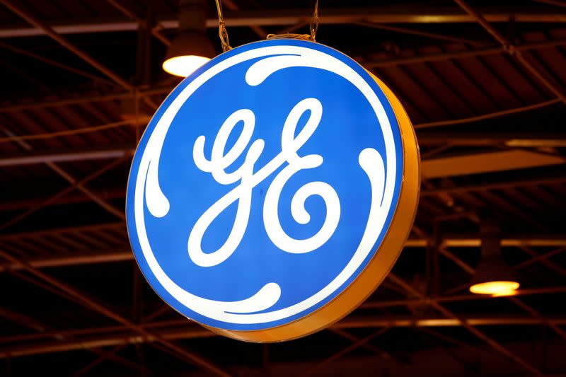 FILE PHOTO: The logo of General Electric is pictured at the 26th World Gas Conference in Paris