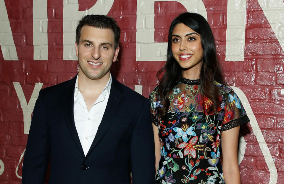 Brian Chesky and Elissa Patel