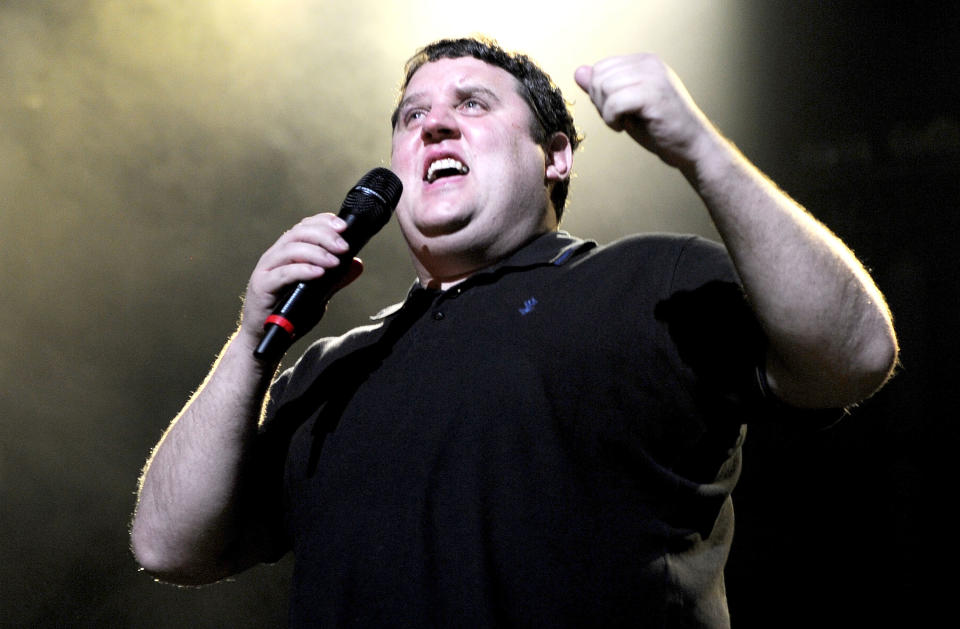 MANCHESTER, ENGLAND - MAY 30:  Comedian Peter Kay appears as special surprise guest introducing Keane performing at Manchester Apollo on May 30, 2012 in Manchester, England.  (Photo by Shirlaine Forrest/WireImage)