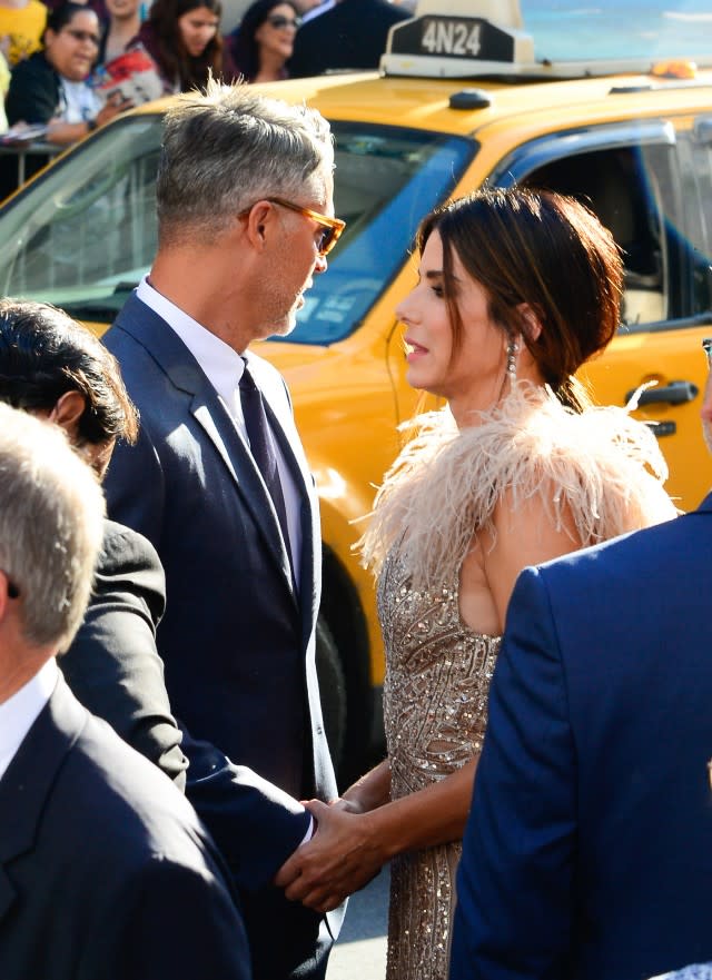 Sandra Bullock and boyfriend Bryan Randall at the 'Ocean's 8' premiere in NYC on June 5, 2018.