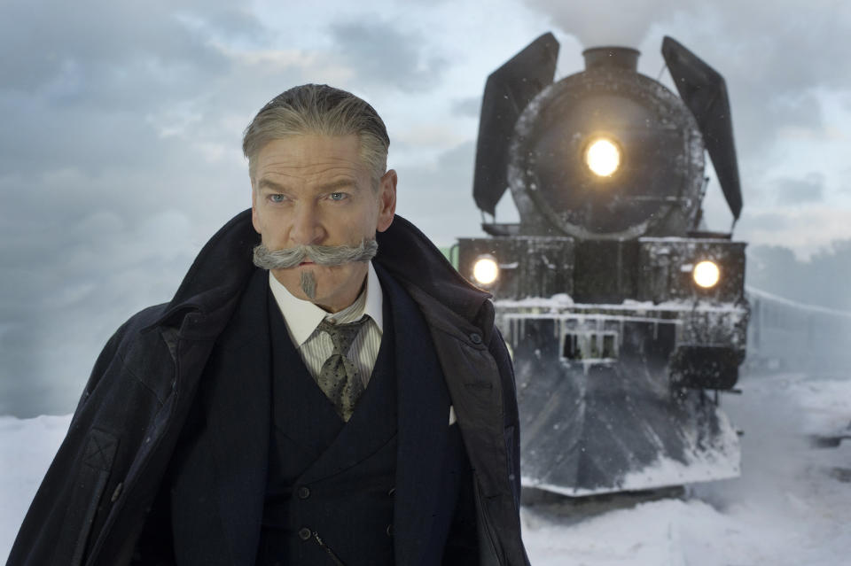 Branagh in <em>Murder on the Orient Express</em>.