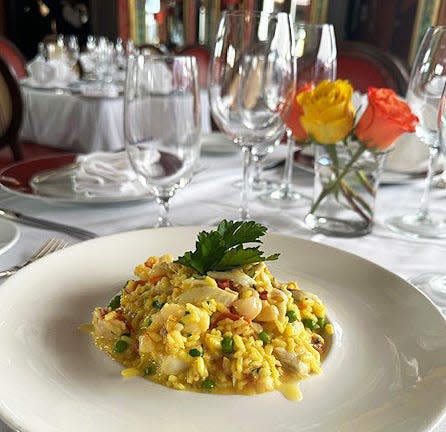 Fans of lobster risotto, made with saffron risotto, sweet peas and diced tomato, was the most popular dish of 2023 at Renato's.