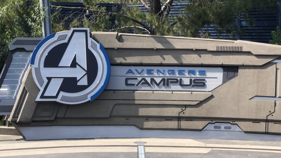 The entry way into Avengers Campus at Disney California Adventure.