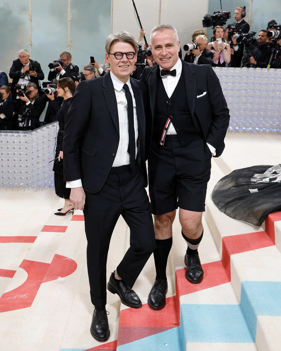Bolton with partner Thom Browne.