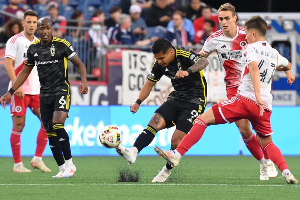 Crew forward Cucho Hernadez has scored a combined six goals in Columbus' last four games.