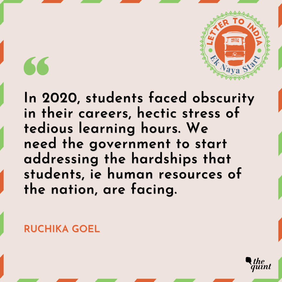 Ruchika Goel says the country must listen to its students and encourage its future human resource.