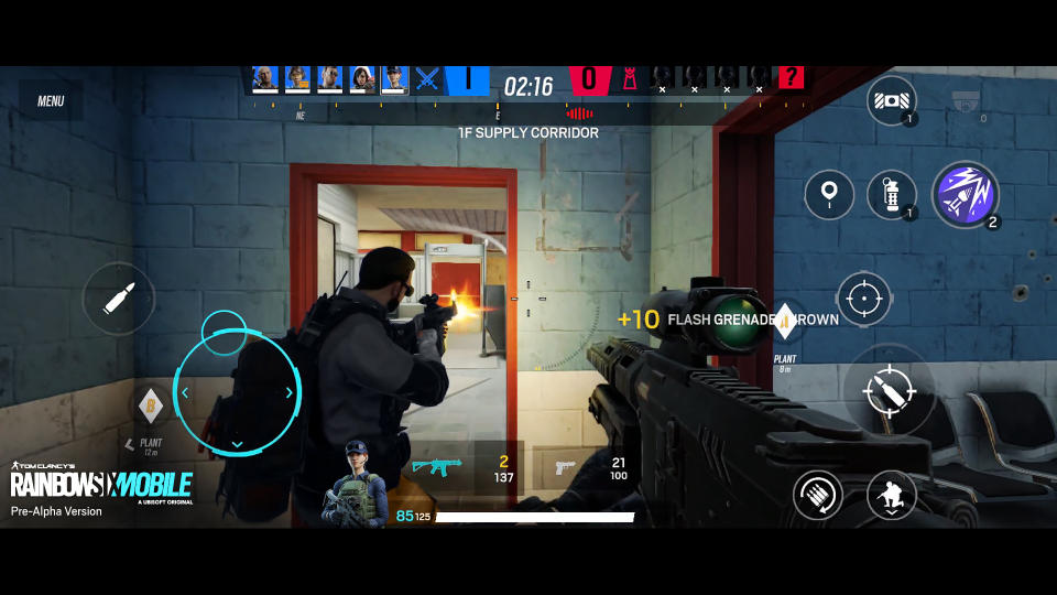 A screenshot showing Rainbow Six Mobile's user interface