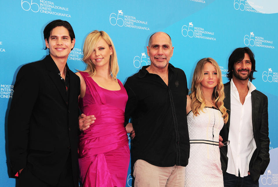 Venice Film Festival 2008 The Burning Plain photocall JD Pardo Charlize Theron Guillermo Arriga Jennifer Lawrence Jose Maria Yazpik