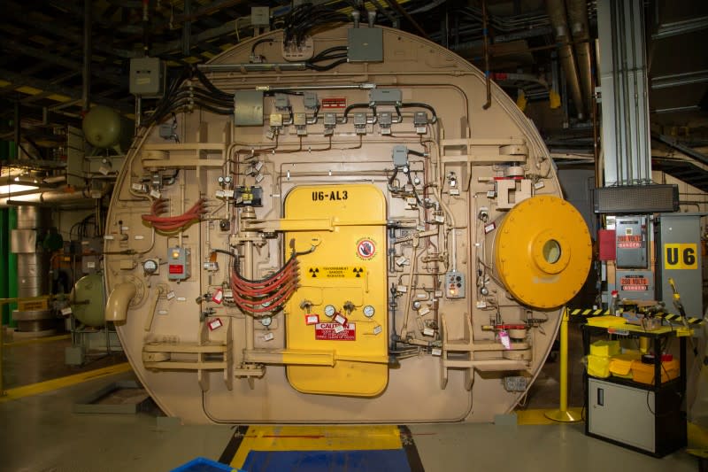 Machinery at the Pickering Nuclear Power Generating Station near Toronto