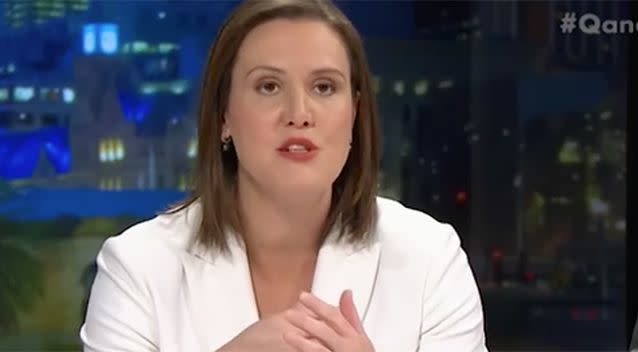 Kelly O'Dwyer tried her best to answer Mr Storrar's concerns, but he was not impressed with her answers. Photo: ABC