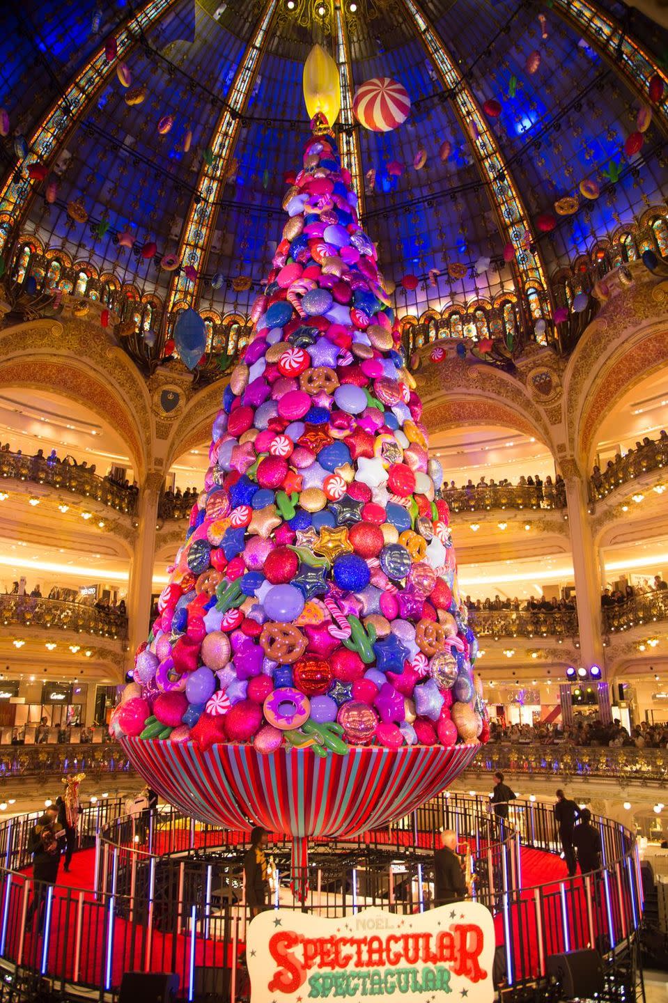 The Galeries Lafayette's Christmas tree...