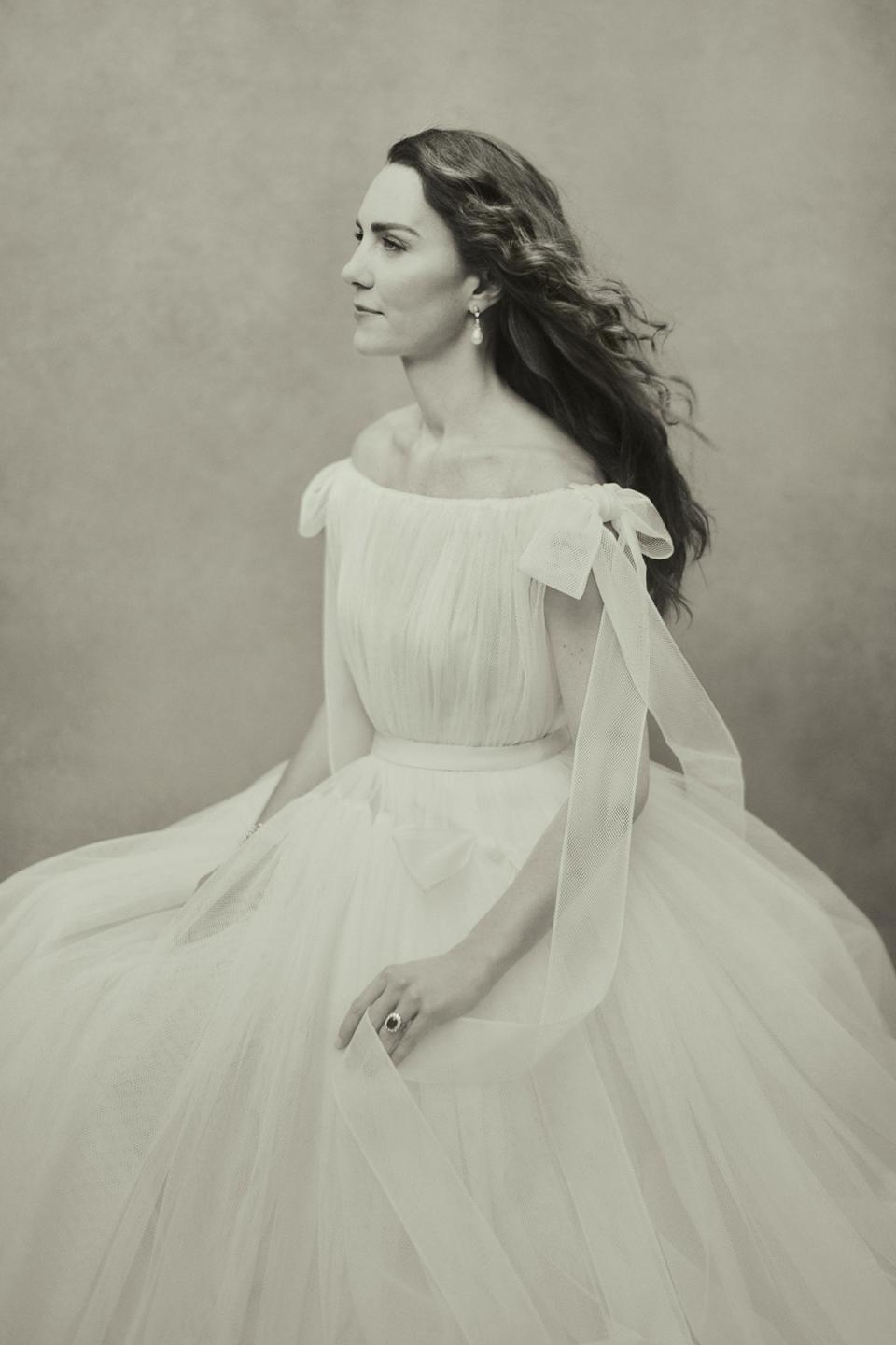 One of three portraits of Kate released to mark her birthday (Paolo Roversi/Kensington Palace/PA) (PA Media)