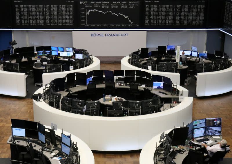 The German share price index DAX graph at the stock exchange in Frankfurt