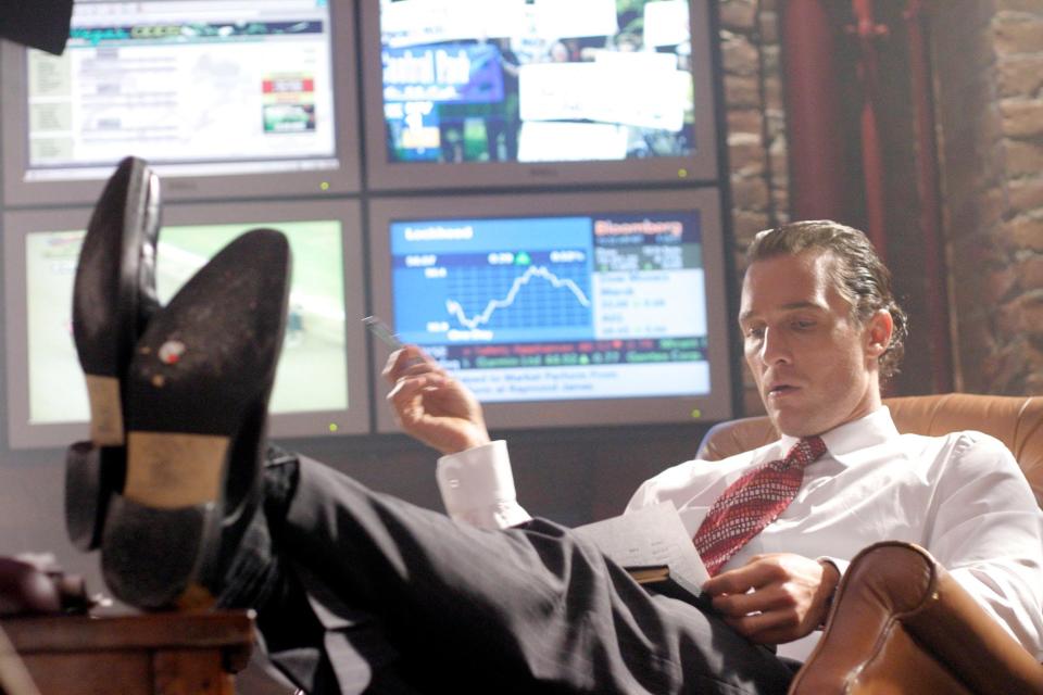 Matthew McConaughey is an ex-football star who uses his skills handicapping games to become a successful gambler in "Two for the Money."