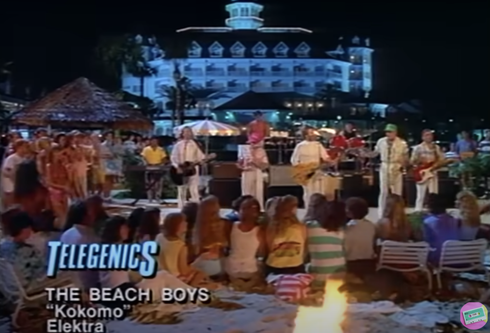 band playing on the beach