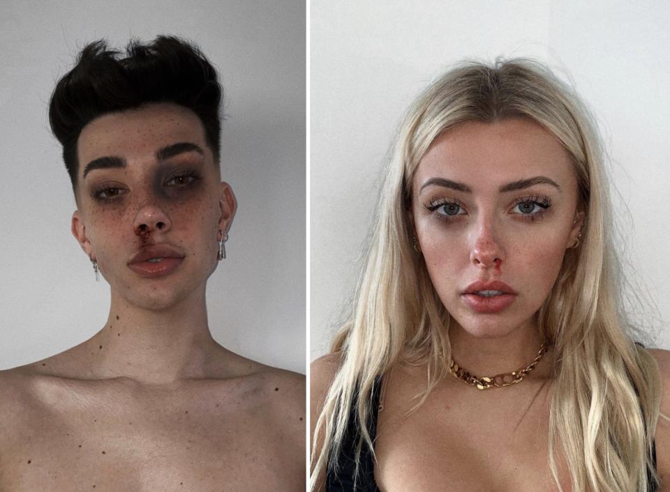The mugshot trend started on TikTok, and has since been picked up by major influencers like James Charles and Corinna Kopf.