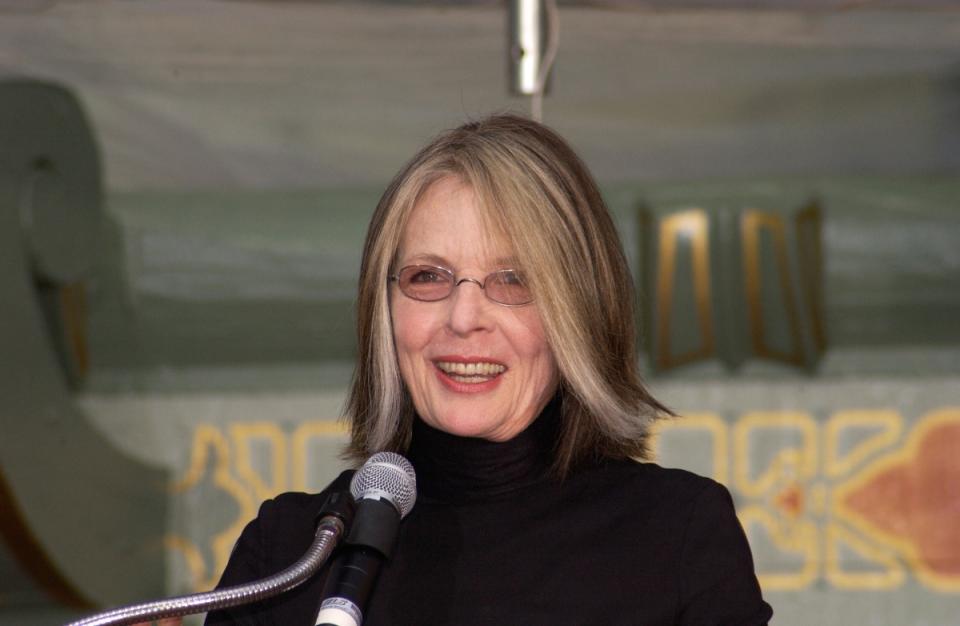 Actress DIANE KEATON at hand &amp; footprint ceremony at the Grauman's Chinese Theatre, Hollywood