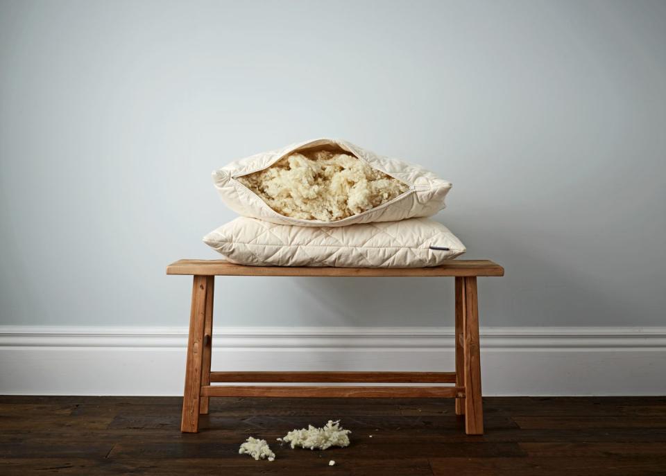 <p>Did you know that wool biodegrades within 18 months to form a nitrogen-rich compost? That's just one of its wonders. It also naturally regulates heat and is fire resistant, making it perfect for bedding. Family-run company <a href="https://www.thewoolroom.com/" rel="nofollow noopener" target="_blank" data-ylk="slk:Woolroom;elm:context_link;itc:0;sec:content-canvas" class="link ">Woolroom</a> uses British soft-wool blends from UK sheep (the wool used is traceable to the farm it came from) in its new organic bedding collection. Prices start at £73.99 for a single duvet.</p><p>Pictured: <a href="https://www.thewoolroom.com/product/deluxe-washable-wool-pillow/" rel="nofollow noopener" target="_blank" data-ylk="slk:Chatsworth Collection washable wool pillows;elm:context_link;itc:0;sec:content-canvas" class="link ">Chatsworth Collection washable wool pillows</a></p><p><strong>Follow House Beautiful on <a href="https://www.instagram.com/housebeautifuluk/" rel="nofollow noopener" target="_blank" data-ylk="slk:Instagram;elm:context_link;itc:0;sec:content-canvas" class="link ">Instagram</a>.</strong></p>