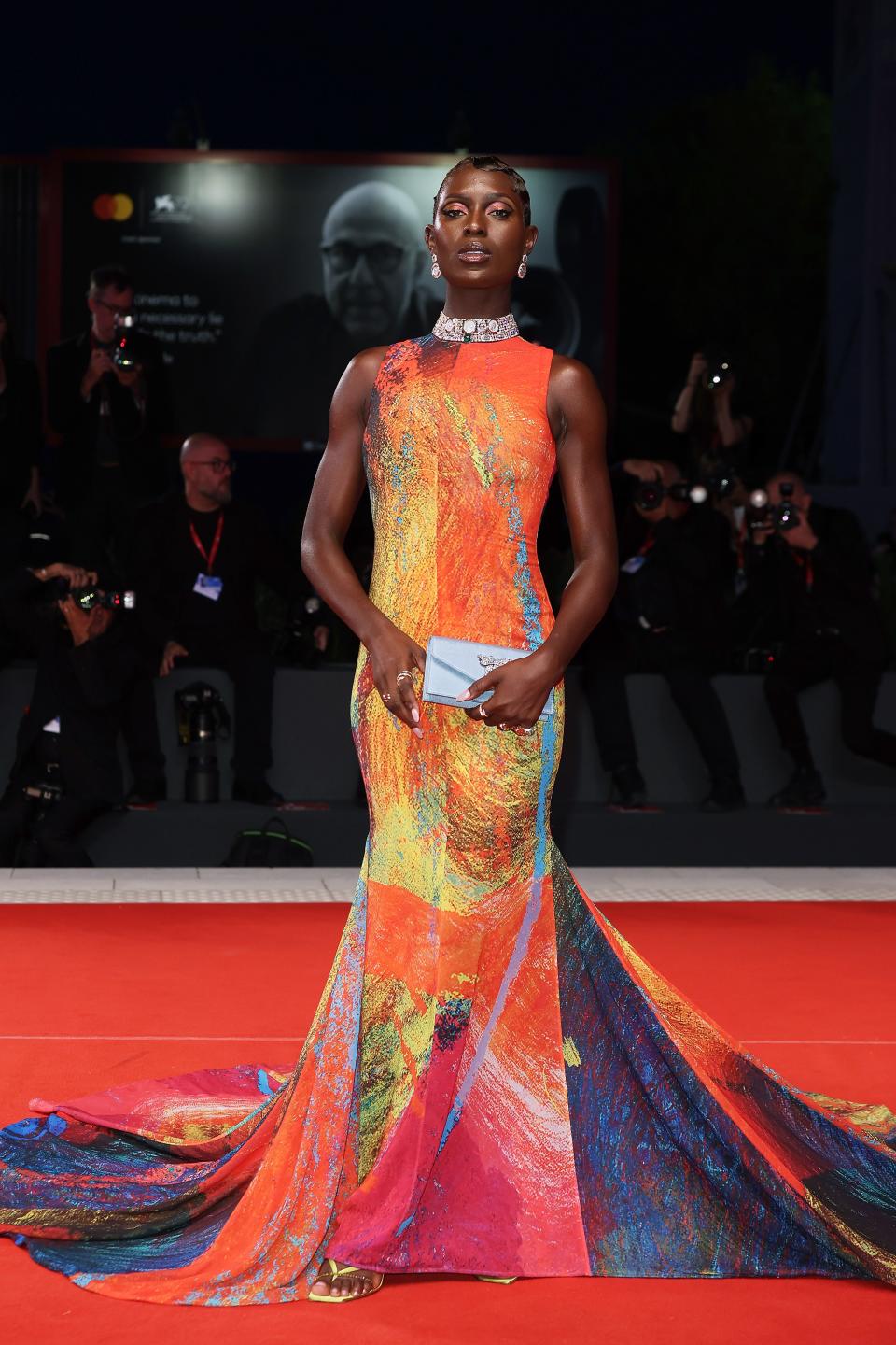 Jodie Turner-Smith attends the "Bardo" red carpet at the 2022 Venice International Film Festival.