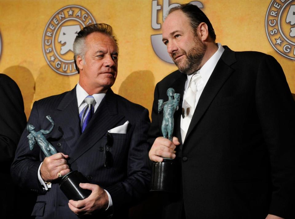 Sirico pictured with the late James Gandolfini (Copyright 2008 The Associated Press. All rights reserved.)