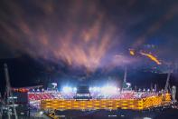 <p>The Olympic flame is put out at the closing ceremony of the Pyeongchang 2018 Winter Olympic Games at the Pyeongchang Stadium on February 25, 2018. / AFP PHOTO / JUNG Yeon-Je </p>