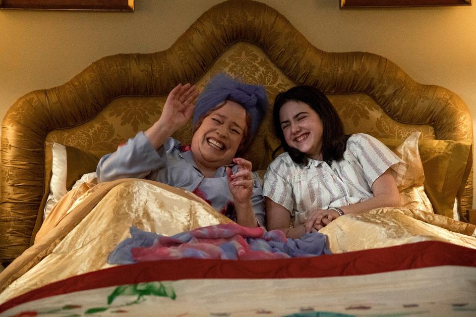 Kathy Bates as Sylvia Simon and Abby Ryder Fortson as Margaret Simon in Are You There God? It’s Me, Margaret.