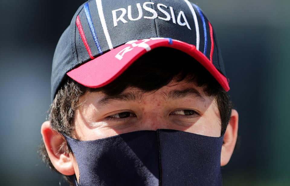 MOSCOW, RUSSIA - MAY 11, 2020: A young man in a face mask looks on in a street during the pandemic of the novel coronavirus disease (COVID-19). Since 30 March 2020, Moscow has been in lockdown. Earlier, the Russian government announced a paid period off work for employed people, which has been extended till the end of May. As of 11 May 2020, Russia has reported more than 221,400 confirmed cases of the novel coronavirus infection, with more than 115,900 confirmed cases in Moscow. Sergei Bobylev/TASS EDITORIAL USE ONLY; NO COMMERCIAL USE; NO ADVERTISING (Photo by Sergei Bobylev\TASS via Getty Images)