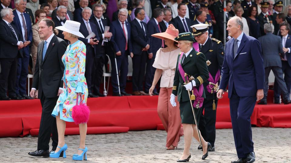 With her family at the military and civilian parade on the Belgian National Day