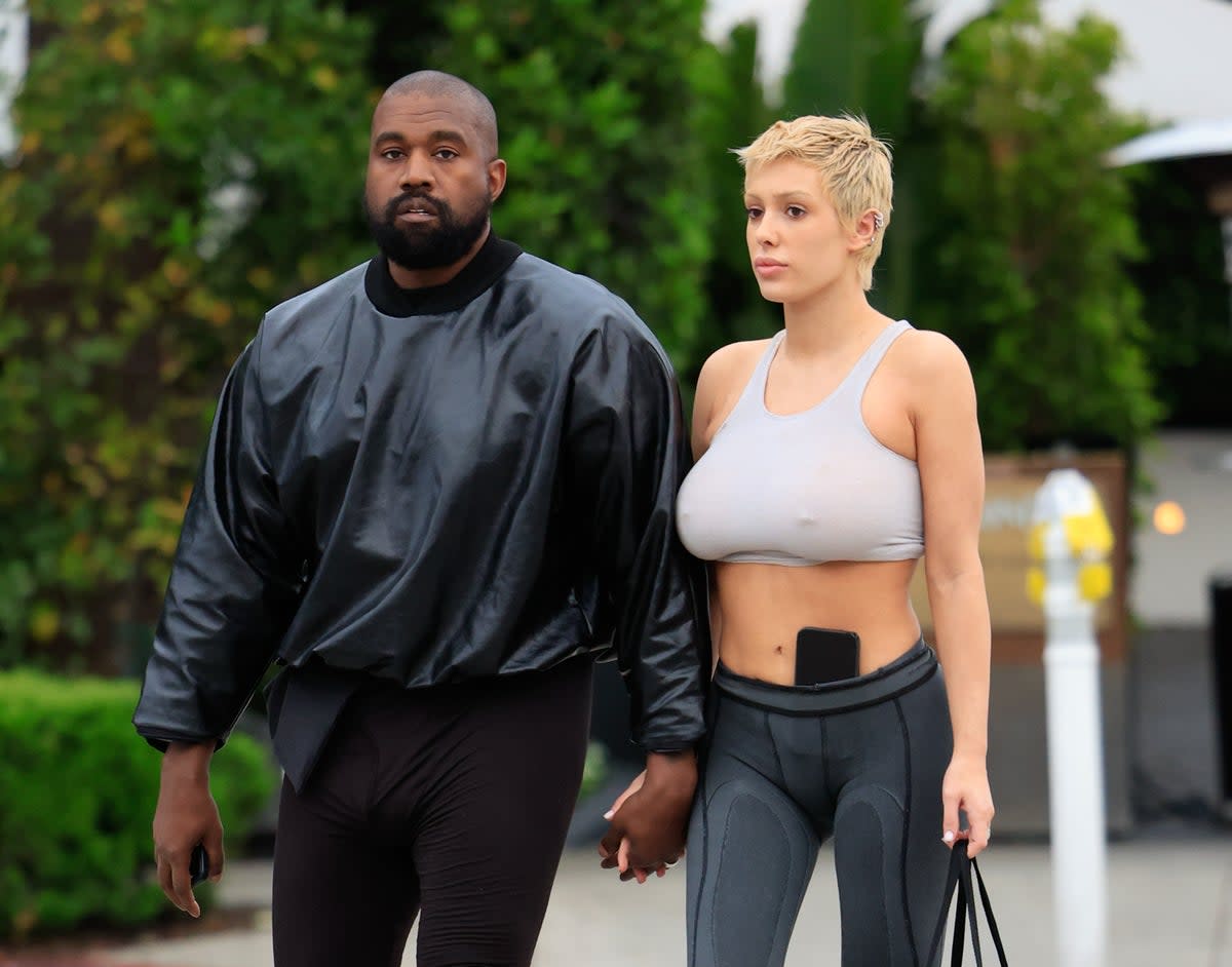 Kanye West and Bianca Censori in Los Angeles in May  (GC Images)